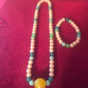 Homemade necklace and bracelet set
